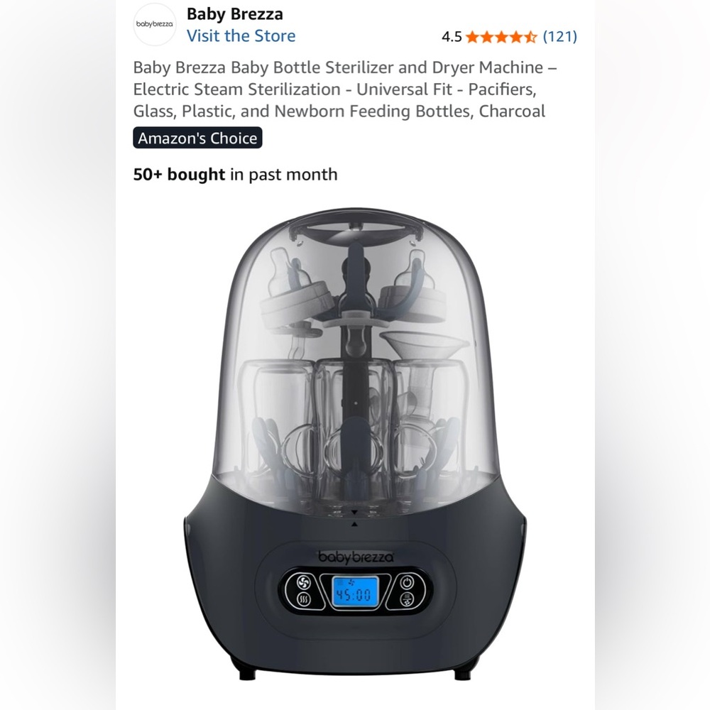 Baby Brezza Baby Bottle Sterilizer & Dryer Machine